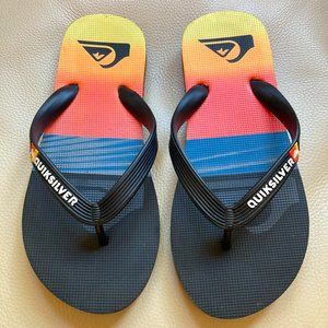 Quiksilver Molokai Art Flip-Flops for Boys Size 4/5
